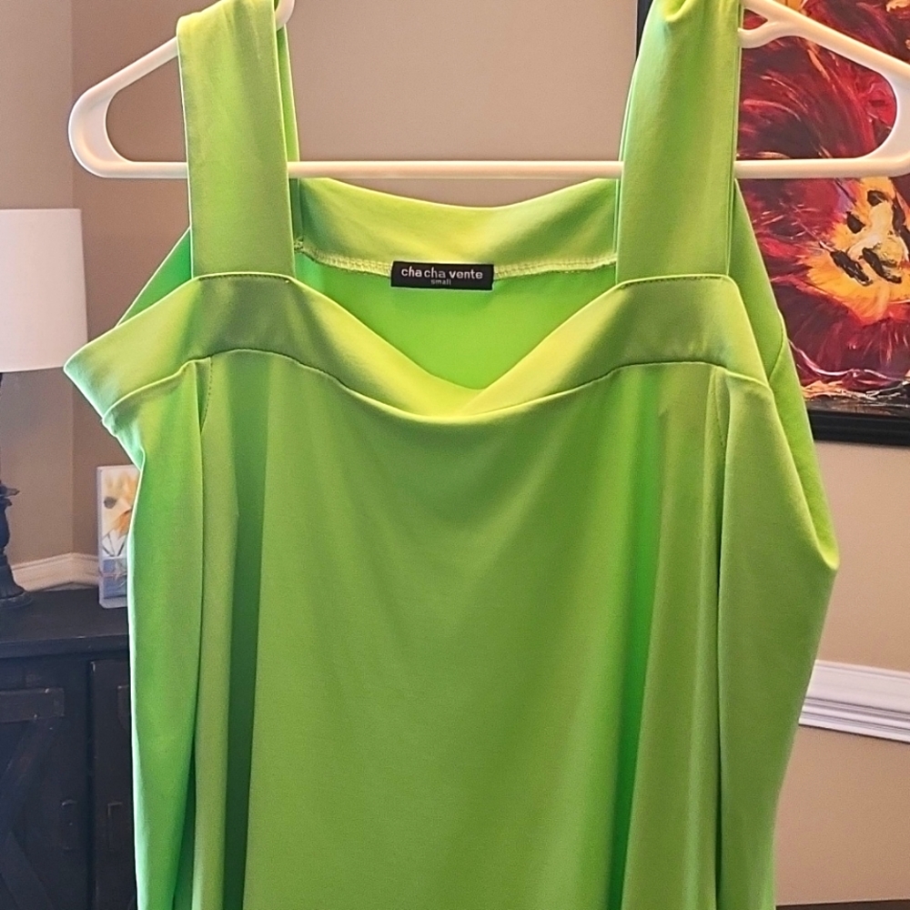 Cold shoulder green blouse